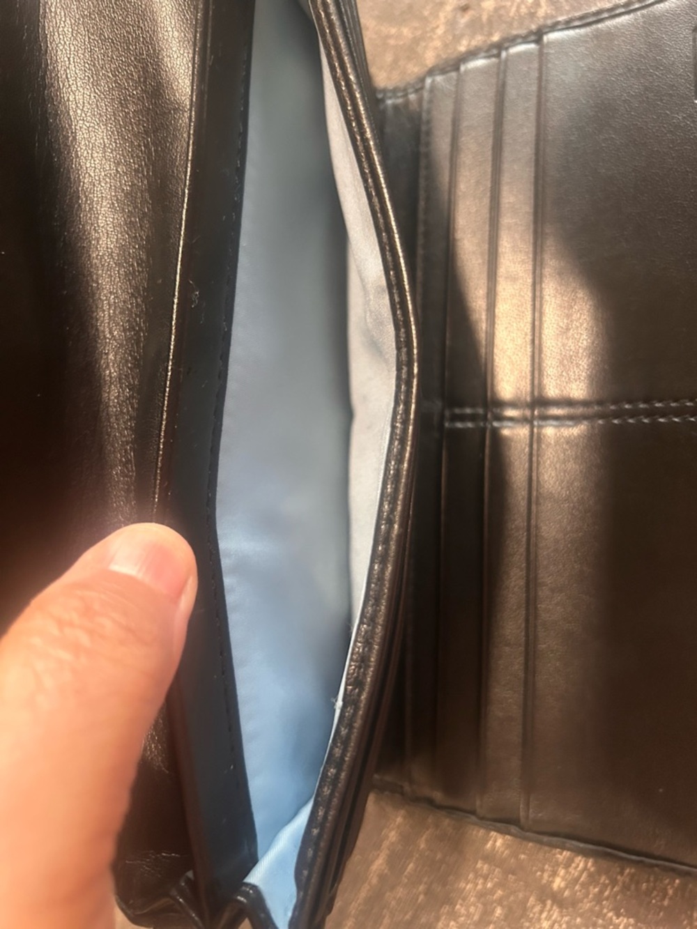 Coach Black SoHo Enamel Buckle Trifold Wallet - Picture 9 of 14